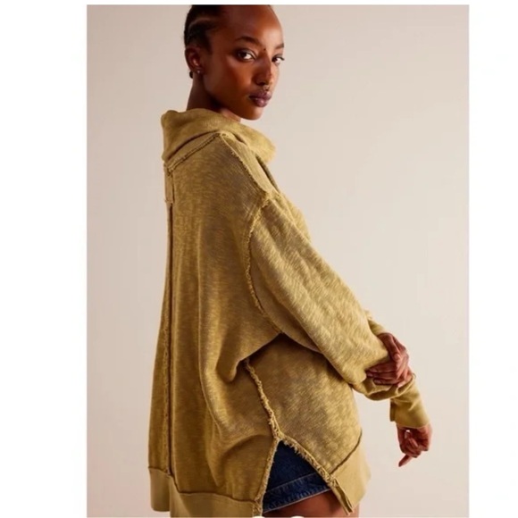 Free People We the Free Timmy Turtleneck Crushed Rosemary - Picture 2 of 8